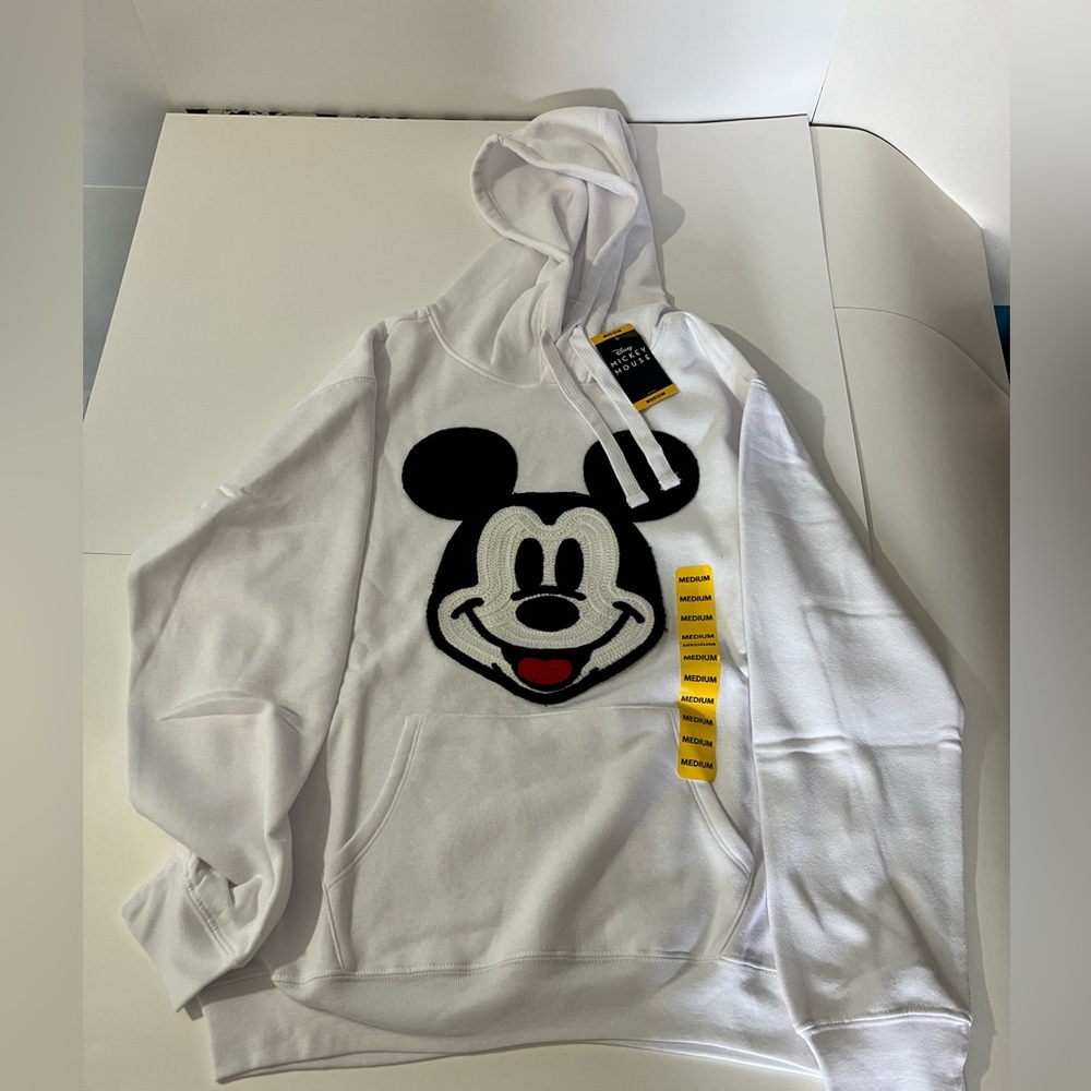 Women Thickening Hooded Casual Long Sleeved Sweater Mickey Mouse Embroidered